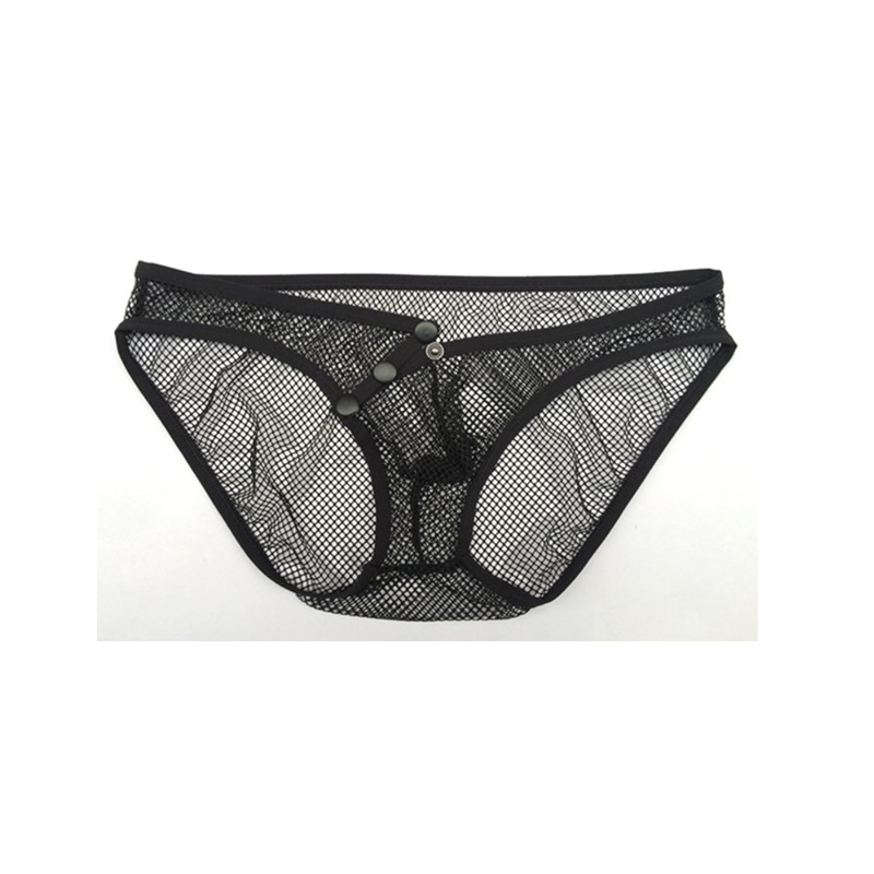 New Design Male Sexy Lingerie Men See-through Mesh Panties Translucent Sheer Thongs